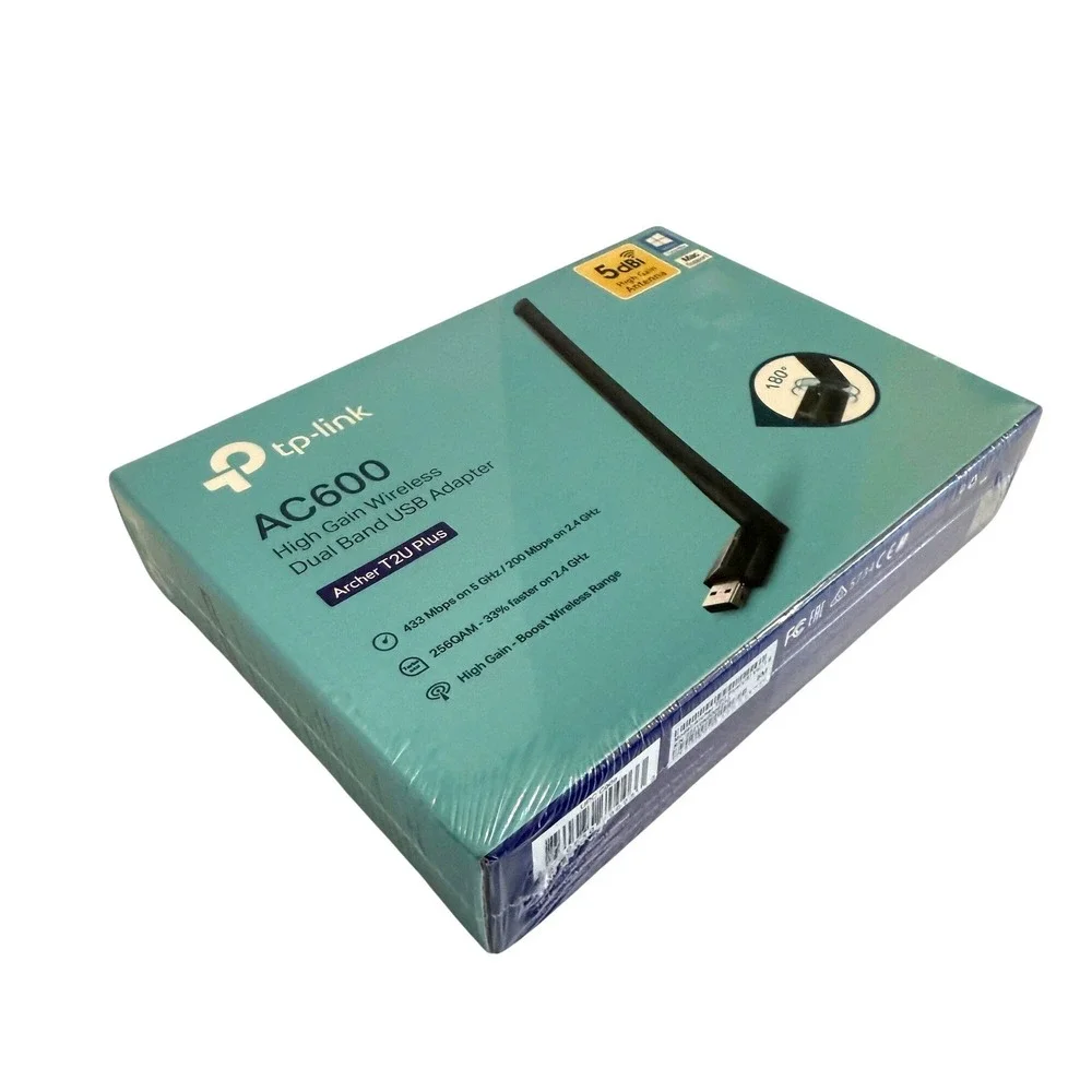 TP Link AC600 High Gain Wireless Dual Band USB Adapter Archer T2U Plus - Picture 3 of 3